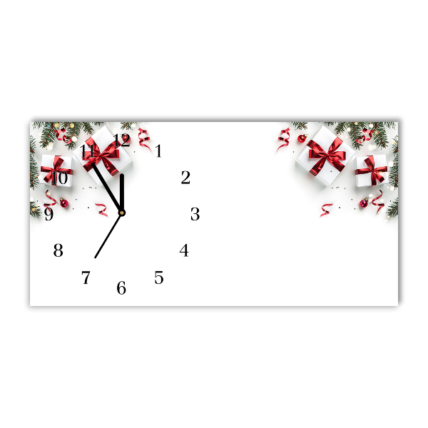 Glass Wall Clock Horizontal Holy Christmas Gifts Twigs