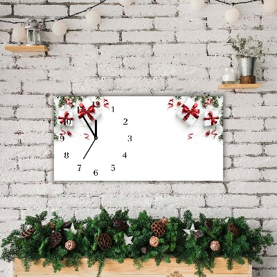 Glass Wall Clock Horizontal Holy Christmas Gifts Twigs