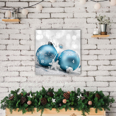 Glass Kitchen Clock Baubles Winter Holiday Decorations
