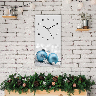 Glass Kitchen Clock Baubles Winter Holiday Decorations