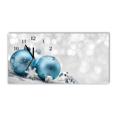 Glass Kitchen Clock Baubles Winter Holiday Decorations