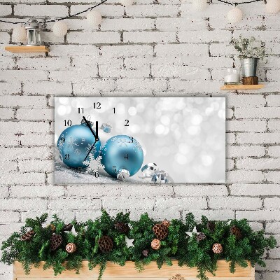 Glass Kitchen Clock Baubles Winter Holiday Decorations