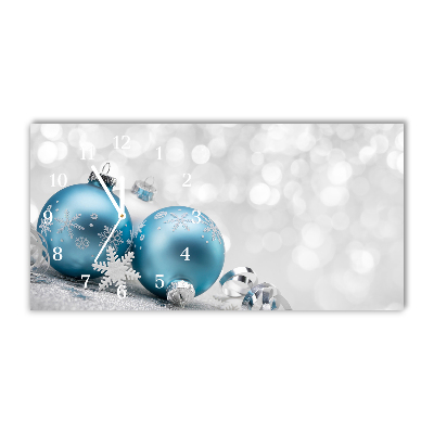 Glass Kitchen Clock Baubles Winter Holiday Decorations