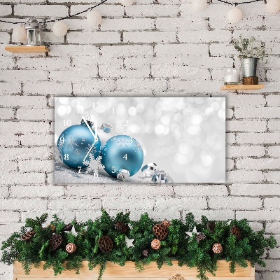 Glass Kitchen Clock Baubles Winter Holiday Decorations