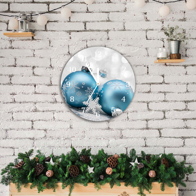 Glass Kitchen Clock Baubles Winter Holiday Decorations