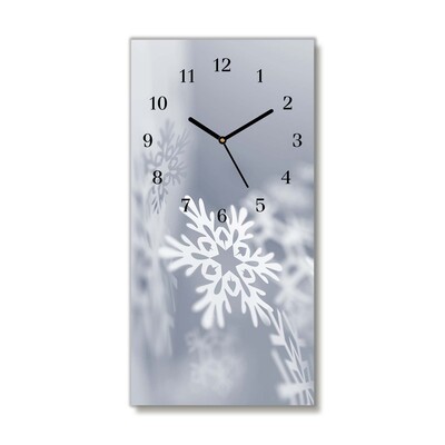 Glass Wall Clock Snowflake Christmas Decoration