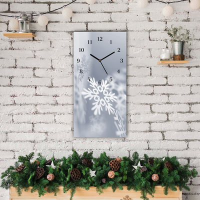 Glass Wall Clock Snowflake Christmas Decoration