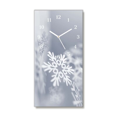 Glass Wall Clock Snowflake Christmas Decoration