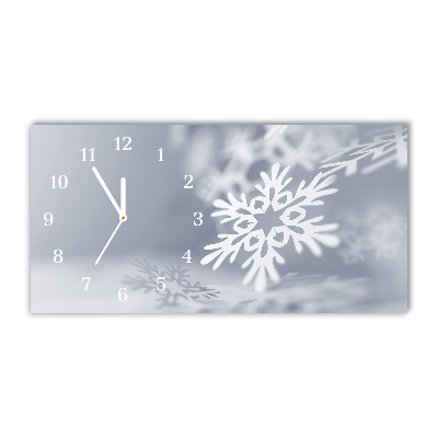 Glass Wall Clock Snowflake Christmas Decoration