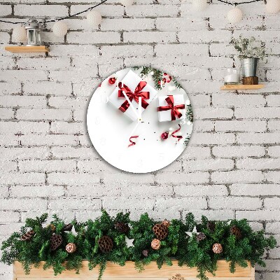 Glass Wall Clock Round Holy Christmas Gifts Twigs