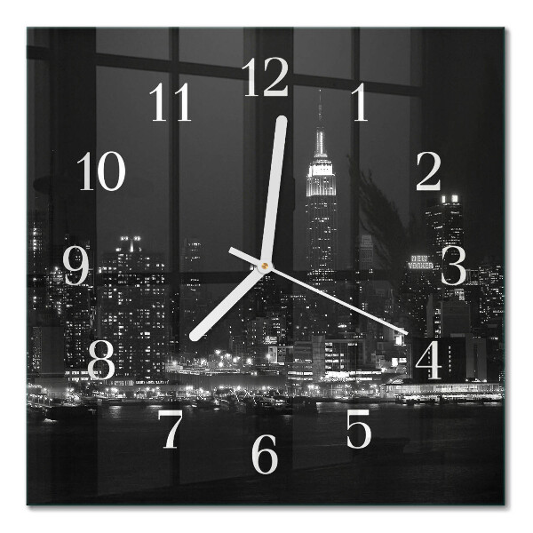 Glass clock square Horizon