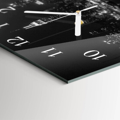 Glass clock square Horizon