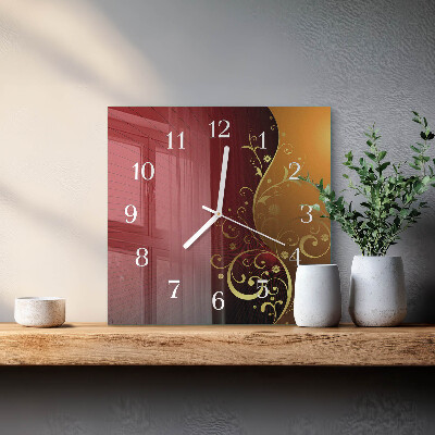 Glass clock square Abstraction