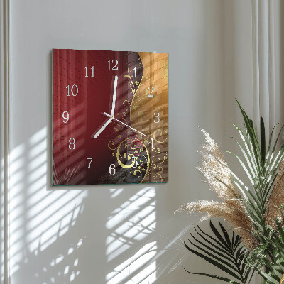 Glass clock square Abstraction