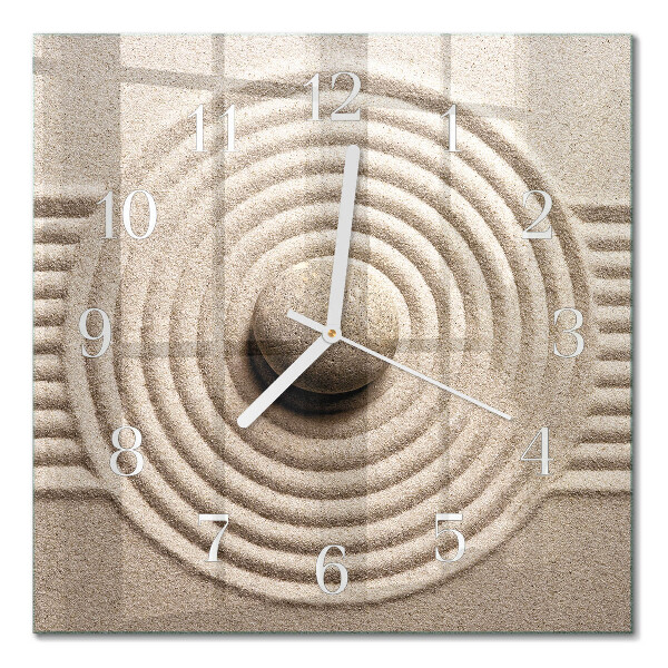 Square kitchen clock Stone