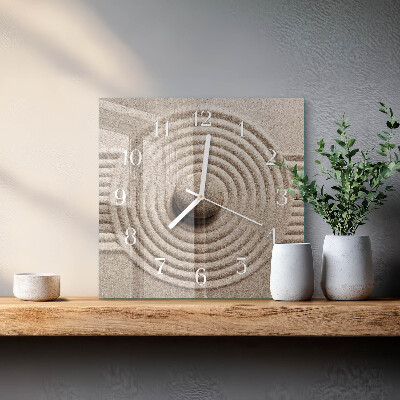 Square kitchen clock Stone