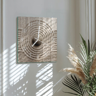 Square kitchen clock Stone