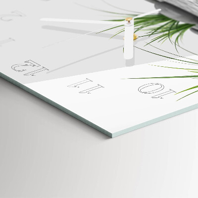 Glass wall clock square Stones