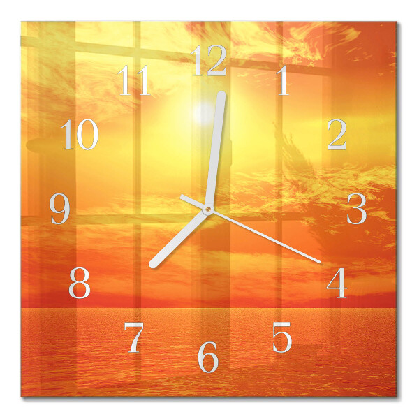 Square kitchen clock Sunny