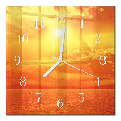 Square kitchen clock Sunny