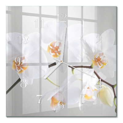 Square wall clock Orchid