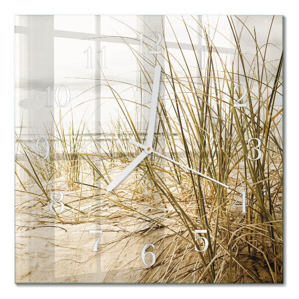 Square wall clock Beach grass