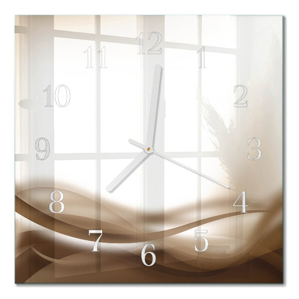 Square wall clock Abstract lines