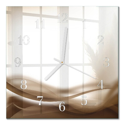 Square wall clock Abstract lines