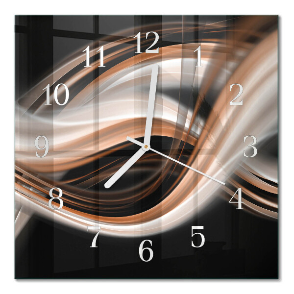 Square wall clock Abstract art