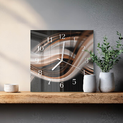 Square wall clock Abstract art