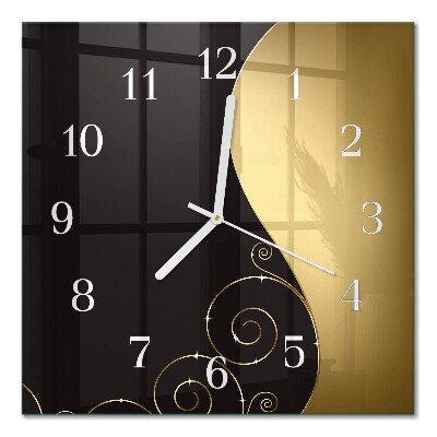 Square wall clock Abstract art