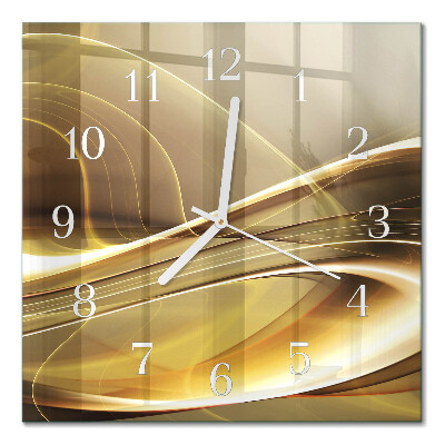 Square kitchen clock Abstract lines