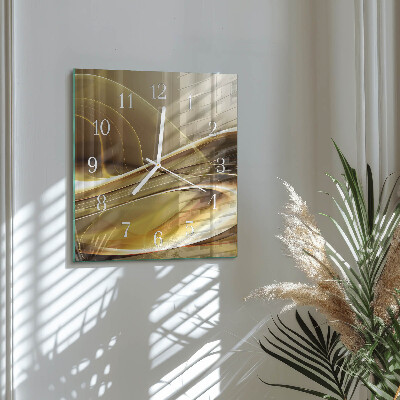 Square kitchen clock Abstract lines