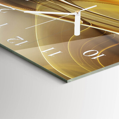 Square kitchen clock Abstract lines