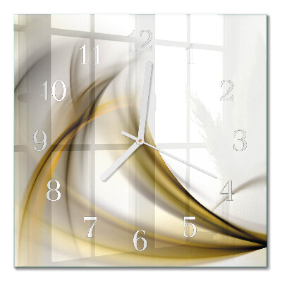 Glass wall clock square Abstract lines