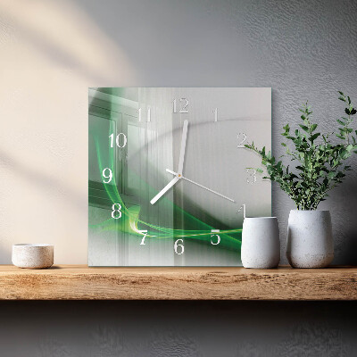 Glass clock square Abstract lines