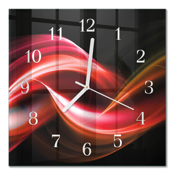 Square kitchen clock Abstract lines