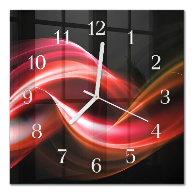 Square kitchen clock Abstract lines