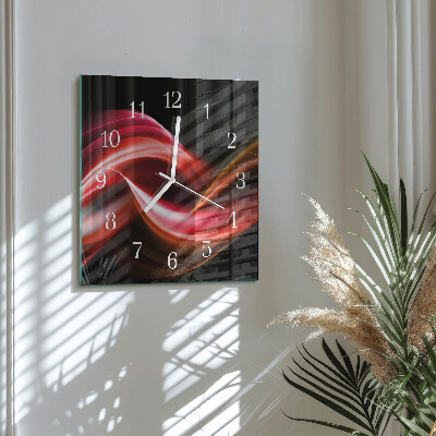 Square kitchen clock Abstract lines