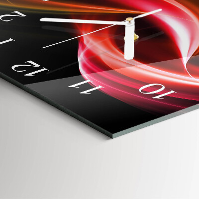 Square kitchen clock Abstract lines