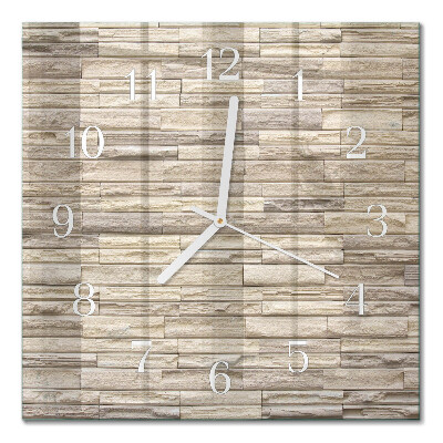 Glass wall clock square Wall