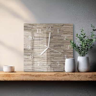 Glass wall clock square Wall