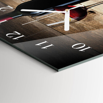 Square kitchen clock Wine