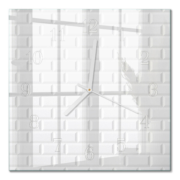 Square kitchen clock Brick
