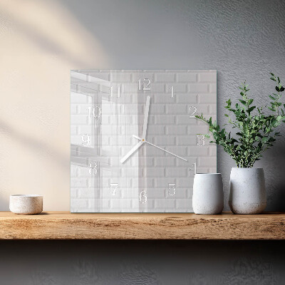 Square kitchen clock Brick