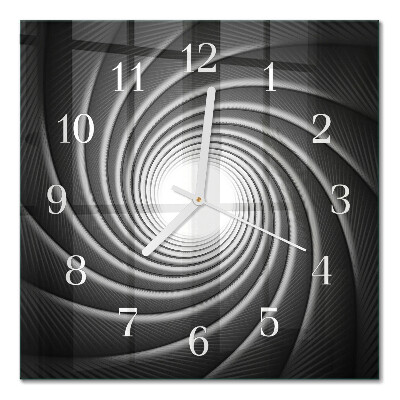 Glass clock square Vortex