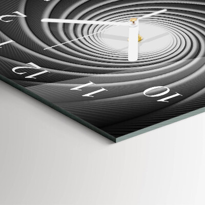 Glass clock square Vortex