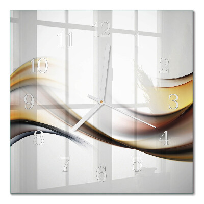 Glass wall clock square Abstraction
