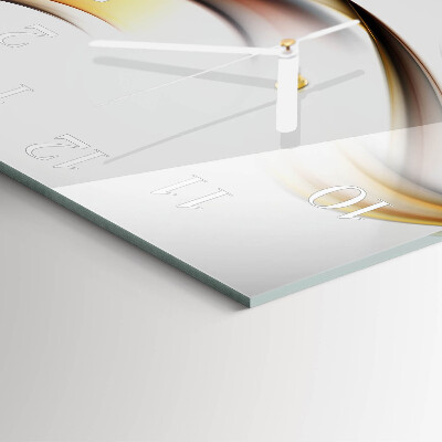 Glass wall clock square Abstraction