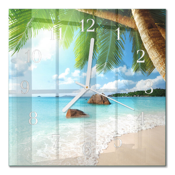Glass clock square Island